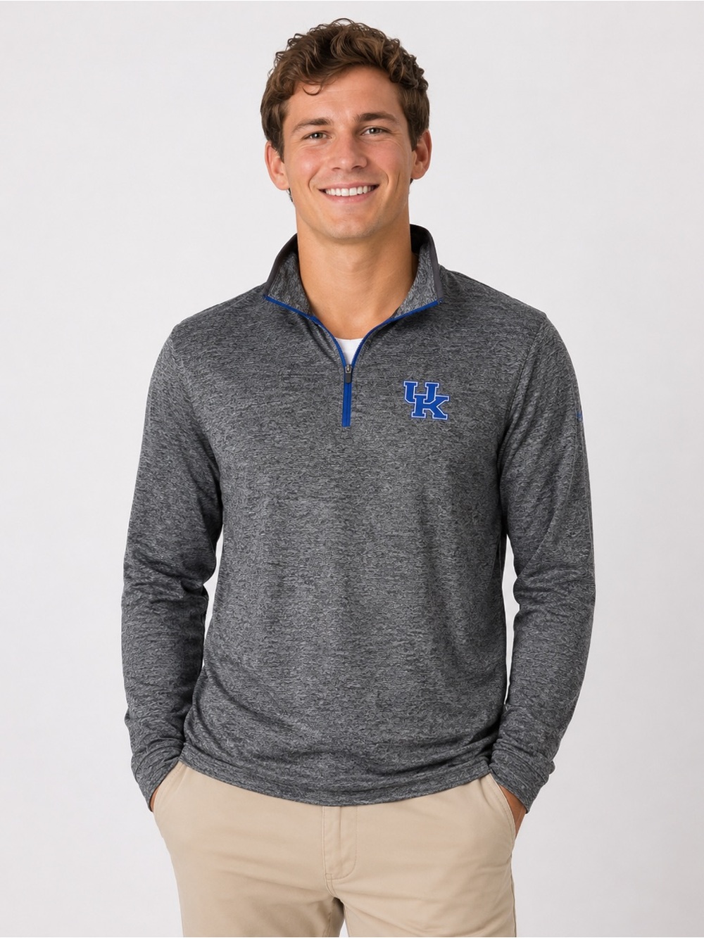 University of Kentucky Colosseum Charcoal Quarter Zip Pullover Men’s Size Medium